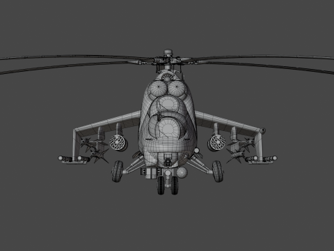 ミル Mi-24V ハインド 3Dモデル