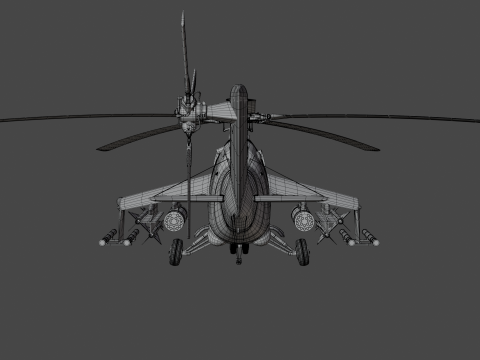 ミル Mi-24V ハインド 3Dモデル