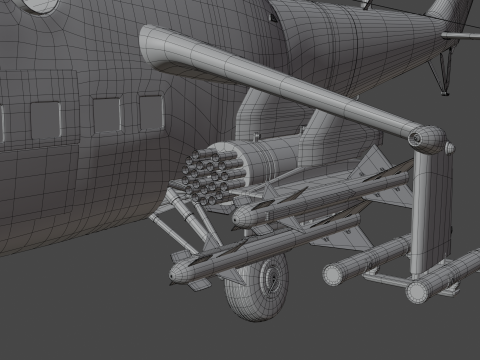 ミル Mi-24V ハインド 3Dモデル