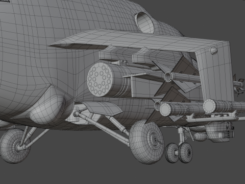 ミル Mi-24V ハインド 3Dモデル