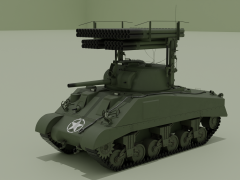 M4 Sherman Calliope 3D Model