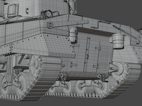 M4 Sherman Calliope 3D Model