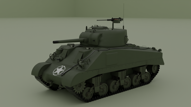 M4 Sherman Modèle 3D .c4d .max .obj .3ds .fbx .stl .blend