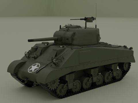 M4 Sherman Modelo 3D