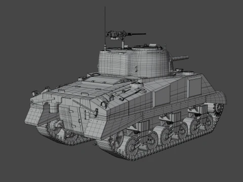 M4 Sherman 3D Model