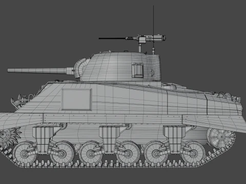 M4 Sherman 3D Model
