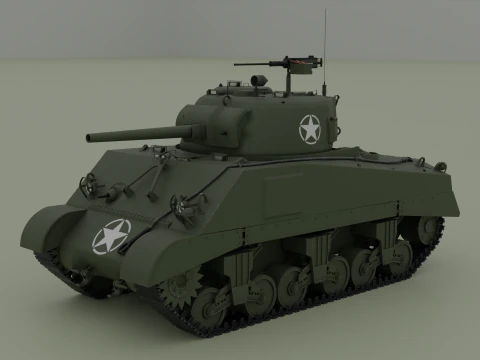 M4A2 シャーマン 3Dモデル