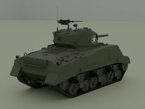 M4A2 Sherman 3D Model