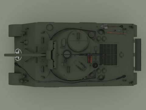 M4A2 셔먼 3D 모델