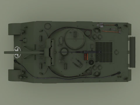 M4A2 Sherman 3D Model