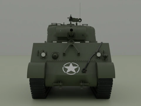 M4A2 Sherman 3D Model