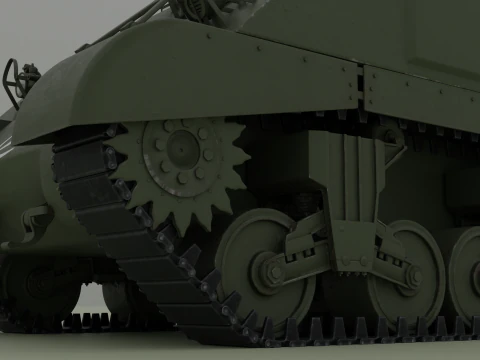 M4A2 Sherman 3D Model
