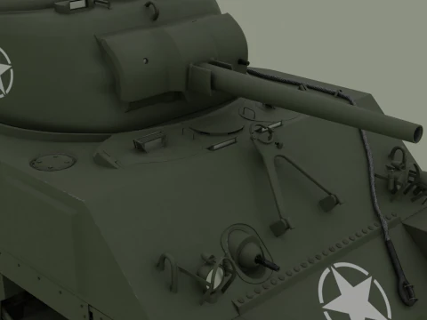 M4A2 Sherman 3D Model