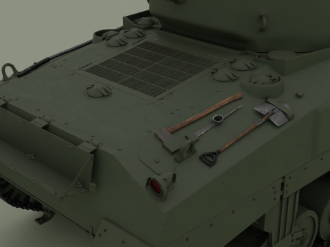 M4A2 셔먼 3D 모델