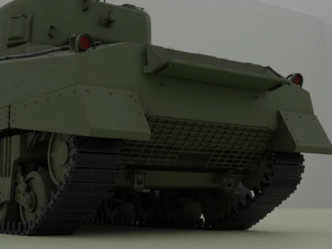 M4A2 Sherman 3D Model