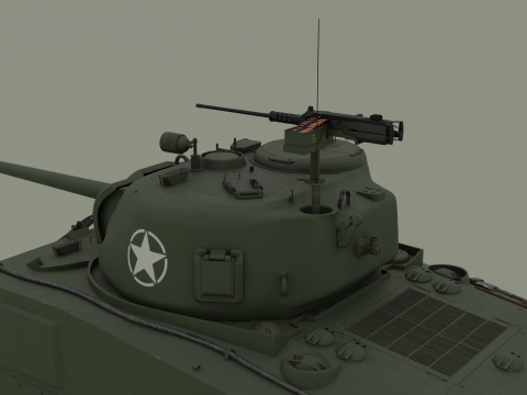 M4A2 셔먼 3D 모델