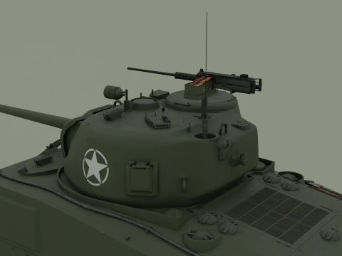 M4A2 Sherman 3D Model