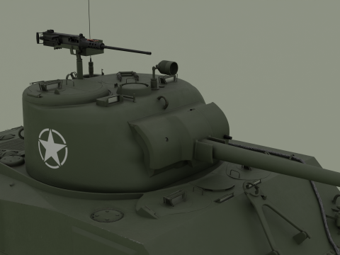 M4A2 셔먼 3D 모델