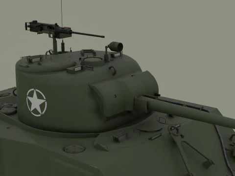 M4A2 Sherman 3D Model