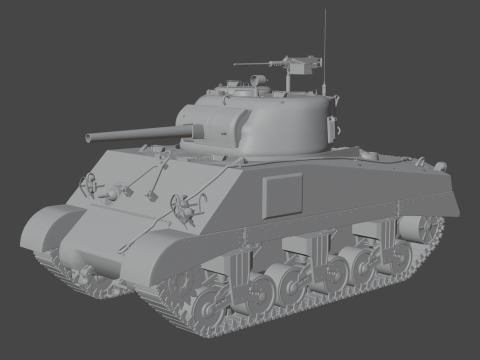 M4A2 셔먼 3D 모델