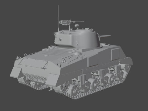 M4A2 셔먼 3D 모델