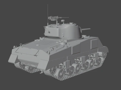 M4A2 Sherman 3D Model