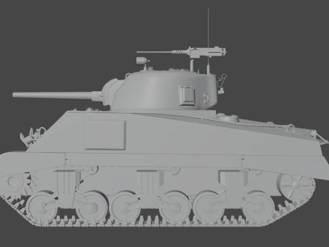 M4A2 Sherman 3D Model