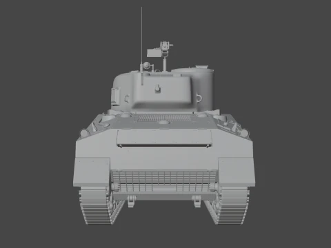 M4A2 Sherman 3D Model