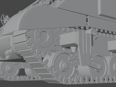 M4A2 셔먼 3D 모델