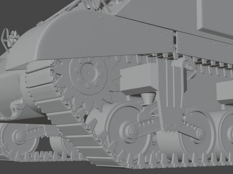 M4A2 Sherman 3D Model