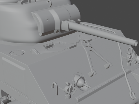 M4A2 셔먼 3D 모델