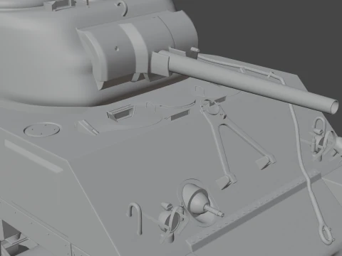 M4A2 Sherman 3D Model