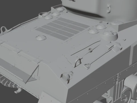 M4A2 Sherman 3D Model