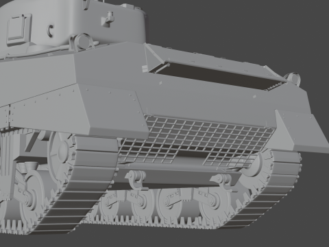 M4A2 셔먼 3D 모델