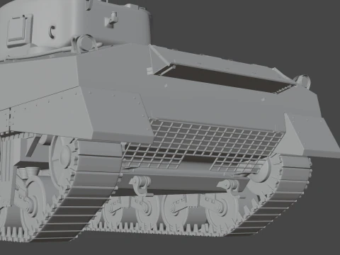 M4A2 Sherman 3D Model
