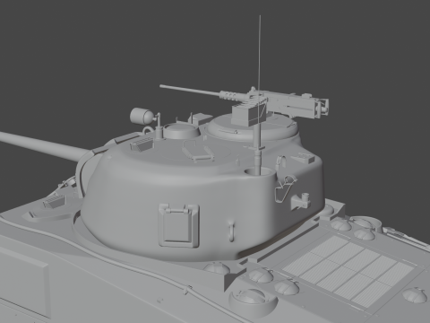 M4A2 셔먼 3D 모델