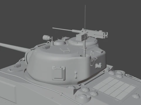 M4A2 Sherman 3D Model