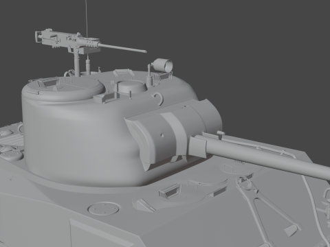 M4A2 셔먼 3D 모델