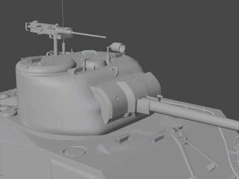 M4A2 Sherman 3D Model