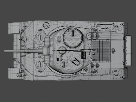 M4A2 셔먼 3D 모델