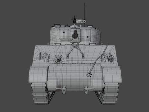 M4A2 셔먼 3D 모델