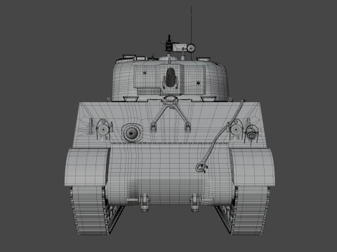 M4A2 Sherman 3D Model