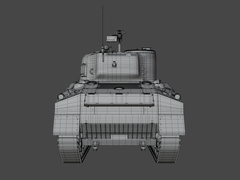 M4A2 셔먼 3D 모델