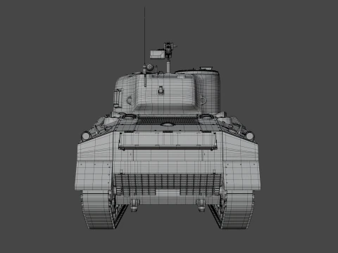 M4A2 Sherman 3D Model