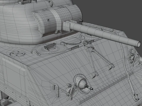 M4A2 Sherman 3D Model