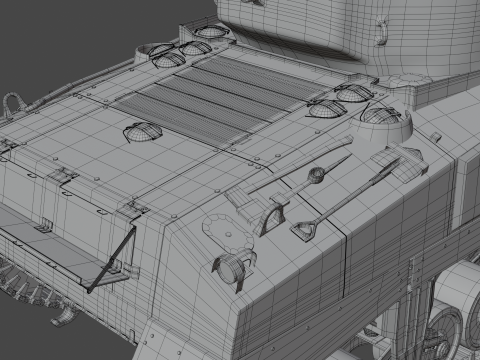 M4A2 셔먼 3D 모델