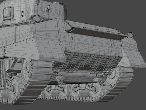 M4A2 Sherman 3D Model