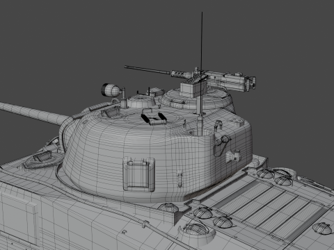 M4A2 셔먼 3D 모델