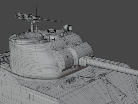 M4A2 셔먼 3D 모델