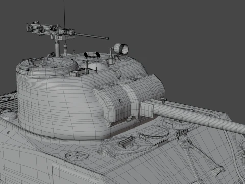 M4A2 Sherman 3D Model